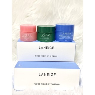 💕แท้,ฉลากไทย💕Laneige good night kit 3items