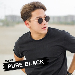 เสื้อยืด Helios Cotton Pure Black : เสื้อยืดสีดำ : ผ้า Cotton32