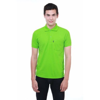 เสื้อโปโลชาย สีเขียวมะนาว เบอร์8 polo shirt แบรนด์ Geeko ตรากวาง สีพื้นชาย จากโรงงานผลิตเสื้อโปโล ร้าน premuim shop