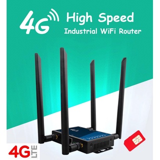 4G Wifi Router Industrial 4 Dtachble Antennas SMA Port เราเตอร์ ใส่ซิม High-Performance Industrial