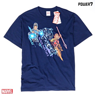 Power 7 Shop เสื้อยืดการ์ตูน ลาย มาร์เวล Black Panther ลิขสิทธ์แท้ MARVEL COMICS  T-SHIRTS (MVX-187)