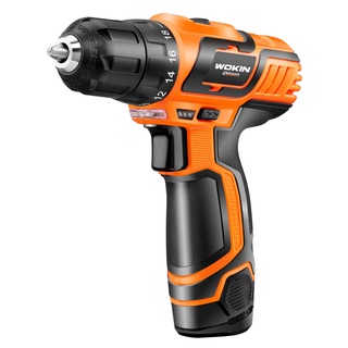 🔥โค้ดINC3LEL3ลด30฿สว่านไร้สาย 12V Li-ion cordless drill  ยี่ห้อ WOKIN รุ่น WK780715