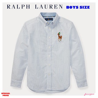 RALPH LAUREN BIG PONY STRIPED OXFORD SHIRT ( BOYS SIZE 8-20 YEARS )