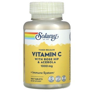 Vitamin C 500, 1,000 mg timed release SOLSRAY 100 เม็ด