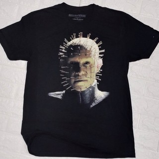 เสื้อยืดคอกลมcrew neckเสื้อภาพยนตร์ Pinhead ลิขสิทธิ์แท้S-4XL