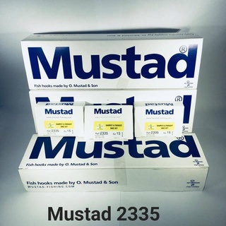 เบ็ด ตรากุญแจ Mustad 2335 เบ็ดประมงหน้าตรง เบอร์ 1-5 กล่อง/100ตัว