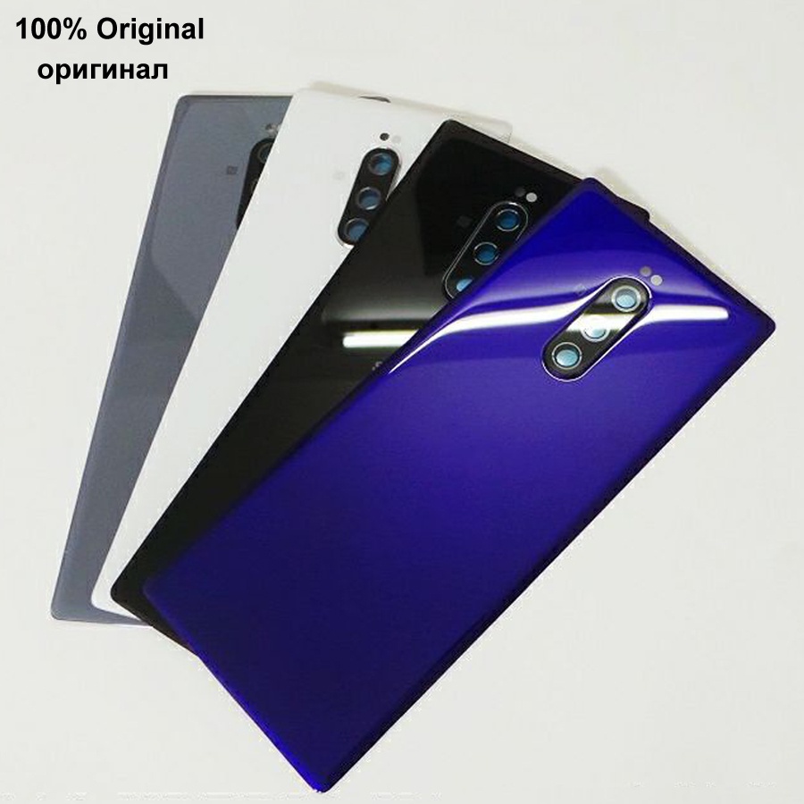 กระจกแบตเตอรี่ประตูฝาหลังสําหรับ Sony Xperia 1 X1 / XZ4 J8110 J8170 J9110 แบตเตอรี่เปลี่ยน