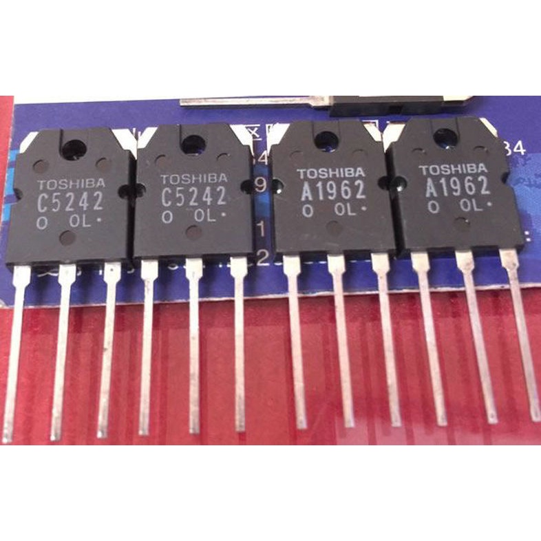 2SC5242 10PCS 5 คู่ 2SA1962 TO3P (5PCS A1962 + 5PCS C5242) TO-3P ทรานซิสเตอร์แท้ tta ( + C5242)