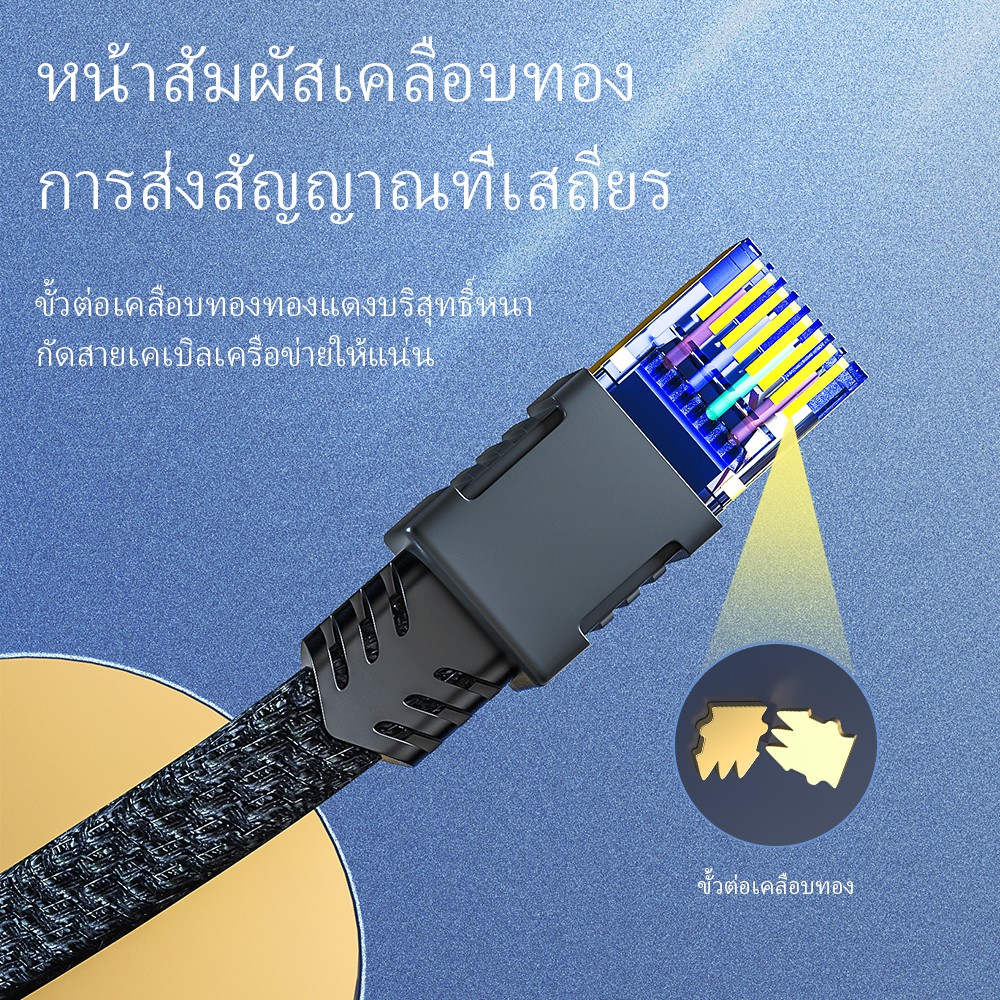 OWIRE สายแลน RJ45 CAT7 สายอินเทอร์เน็ต 10Gbps ความเร็วสูง สำหรับเราเตอร์ โมเด็ม