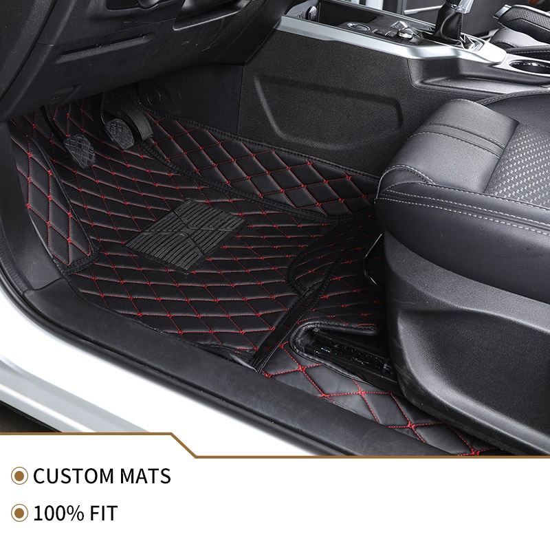 Flash mat leather car floor mat For Ford all model focus explorer ...