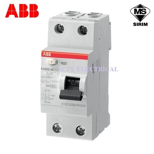 ABB FH202 40A 63A 2P 300mA ELCB RCCB ผลิตในอิตาลี