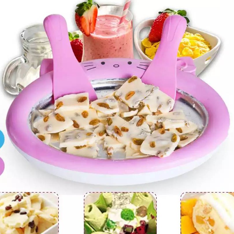 เครื่องทำไอติมผัด ถาดผัดไอติมขนาดเล็กมินิ ของเล่นสำหรับเด็ก***สินค้าพร้อมส่ง***