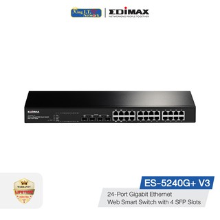 EDIMAX (ES-5240G+ V3) 24-Port Gigabit Ethernet Web Smart Switch with 4 SFP Slots