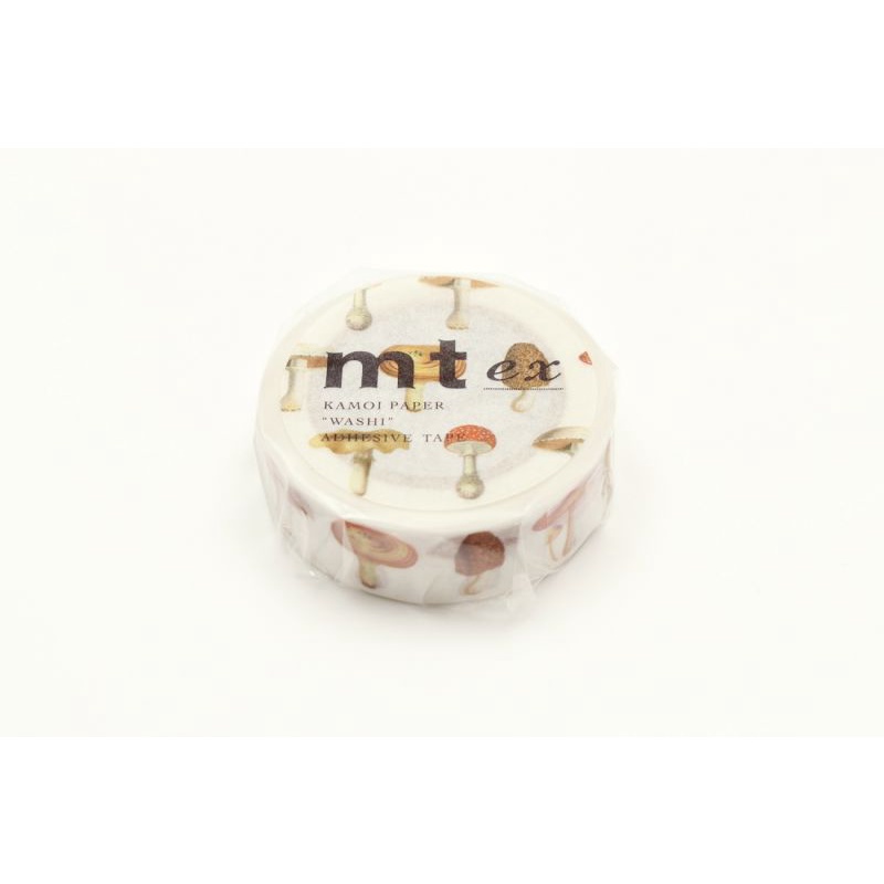 mt masking tape mushroom (MTEX1P119) / เทปตกแต่งวาชิ ลาย mushroom แบรนด์ mt masking tape ประเทศญี่ปุ่น
