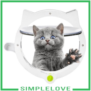 ( Simplelove ) ประตูพร้อมตัวล็อค 4 ทางสําหรับสัตว์เลี้ยงสุนัขแมว
