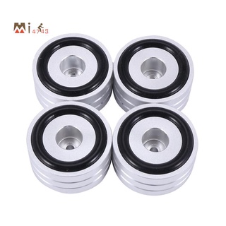 4Pcs 40X20mm Aluminum HiFi AMP Speaker Isolation Stand Turntable DAC Feet Pad (Sier)