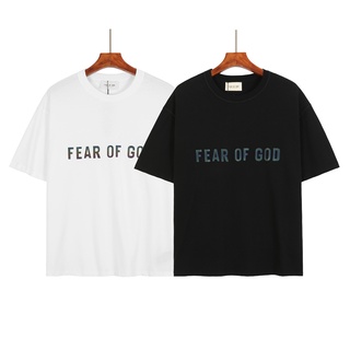 Fog เสื้อยืดลําลอง แขนสั้น พิมพ์ลายตัวอักษร FEAR OF GOD ใส่สบาย ระบายอากาศ เข้าได้กับทุกชุด แฟชั่นเรียบง่าย สําหรับผู้ชาย และผู้หญิง