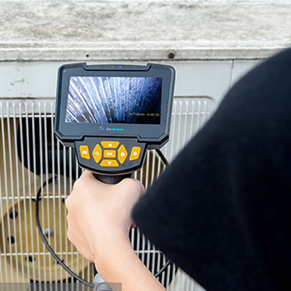 กล้องงูสายแข็ง 4.3 นิ้ว ขนาด 8mm สายยาว 1 m สายแข็ง ส่องแอร์ ส่องที่แคบ ...