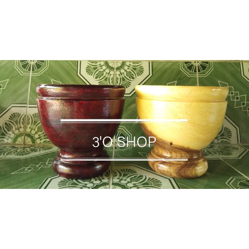 ครกไม้ 8 นิ้ว (ไม่มีสาก) ครกเปล่า