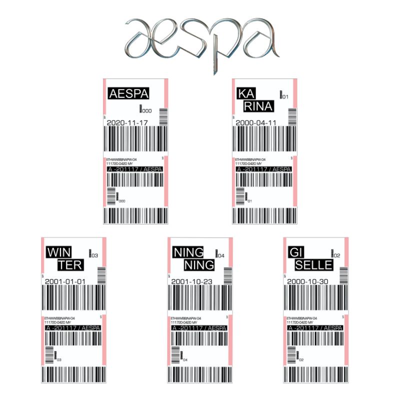 สติ๊กเกอร์ AESPA BARCODE