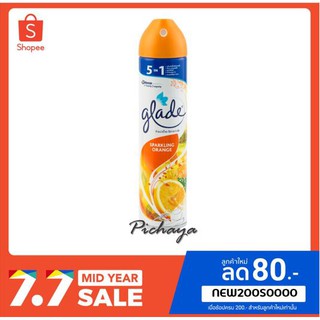 พร้อมส่ง!! ช้อปอยู่บ้าน สเปรย์ปรับอากาศ Glade กลิ่นSparking Orange ขนาด 320 มล.