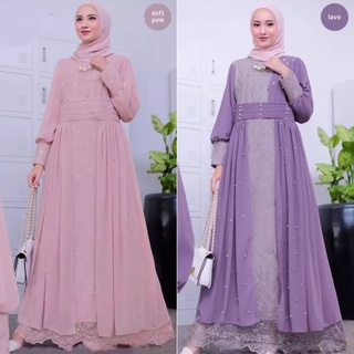 Moana Maxy Pearl Gamis ใหม่ เสื้อผ้าสตรีมุสลิม 2022 หรูหรา ทันสมัย นําเข้า Ori