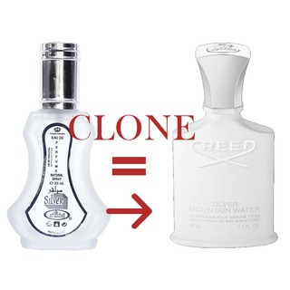 น้ำหอม AL REHAB กลิ่น SILVER 35 ml. (Clone ของ Creed Silver Mountain Water)