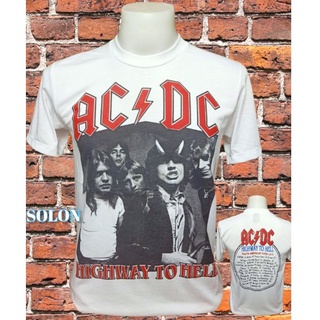 เสื้อวง AC DC วงร็อค ไม่มีตะเข็บข้าง คอฟิต ป้ายUS เสื้อวินเทจ เสื้อทัวร์ วงร็อคต่างประเทศ