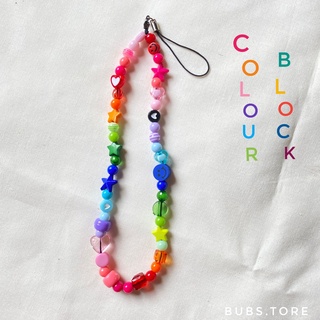 พร้อมส่ง✨ Phone Charm ที่ห้อยมือถือสายฝอ Colour Block collection - Rainbow 🌈 ของแจกปีใหม่