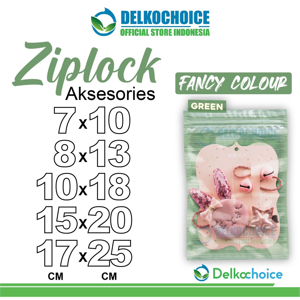 HIJAU GREEN ZIPLOCK BAG Clip Plastic Accessories Packaging GREEN DELKOCHOICE PREMIUM