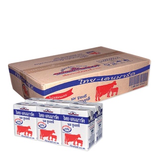 ไทย-เดนมาร์ค นมยูเอชที รสจืด 200 มล. แพ็ค 36 กล่อง Thai-Denmark UHT Plain 200 ml x 36 Boxes