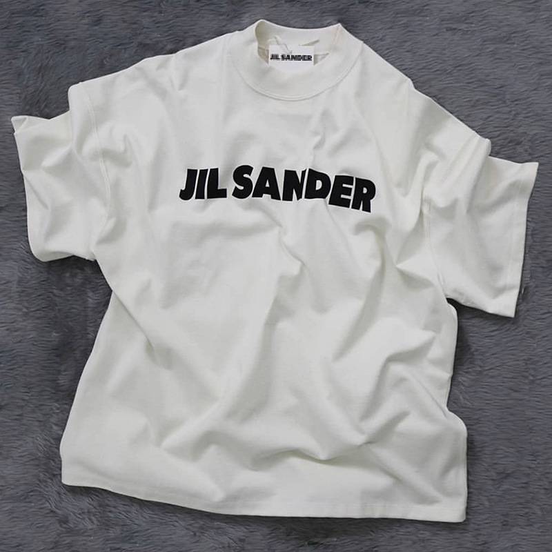 Jil sander Drop เสื้อยืดแฟชั่นโอเวอร์ไซส์