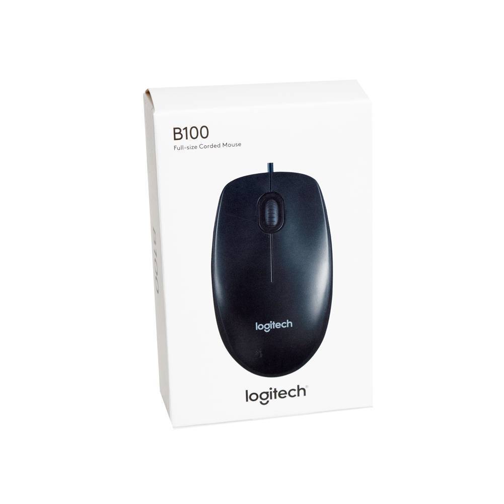 Logitech B100 Wired Mouse เมาส์มีสายรุ่นมาตรฐาน