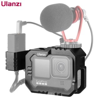 Ulanzi G9-14 อะแดปเตอร์เมาท์ขาตั้งไมโครโฟน Vlog โลหะ สีดํา สําหรับ GoPro HERO 11 10 9