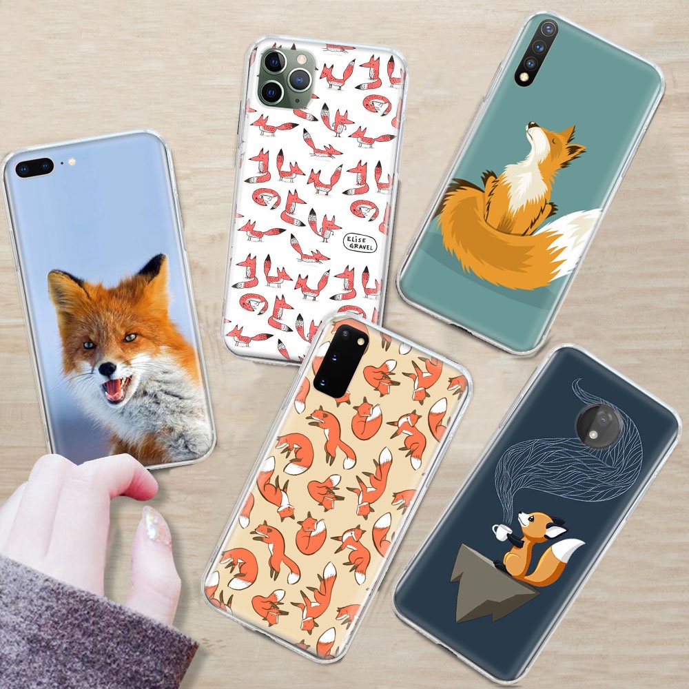 254RR น่ารัก fox สําหรับ OPPO Reno 8 8T ค้นหา x5 A17K A77S A78 A55 A56 A54 Pro ฝาครอบ