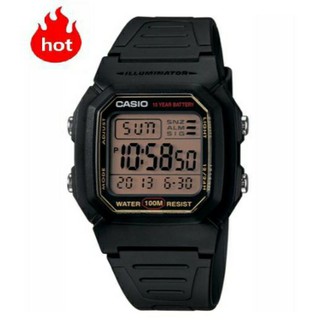 นาฬิกาข้อมือผู้ชาย สายเรซินสีดำ casio รุ่น W-800H-9AV (สินค้าขายดี) - มั่นใจ ของแท้ 100%