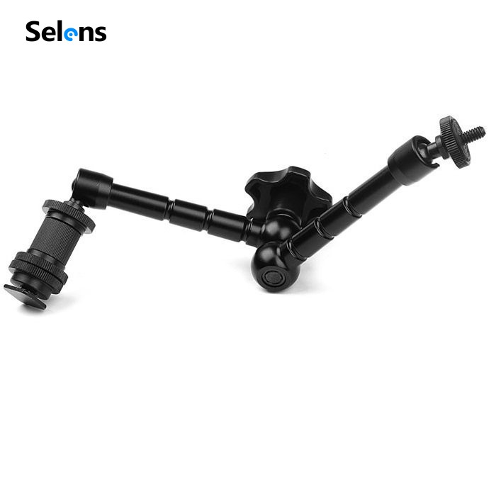 Selens 11นิ้วอย่างชัดเจนแขนเมจิก + ซูเปอร์หนีบปูคีมคลิปสำหรับกล้อง 11inch Articulating Magic Arm + Super Clamp Crab Plier Clip