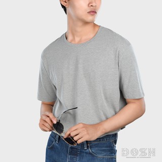 DOSH BASIC-T SHIRTS เสื้อยืด คอกลม แขนสั้น สีเทา FUMT5001-GB