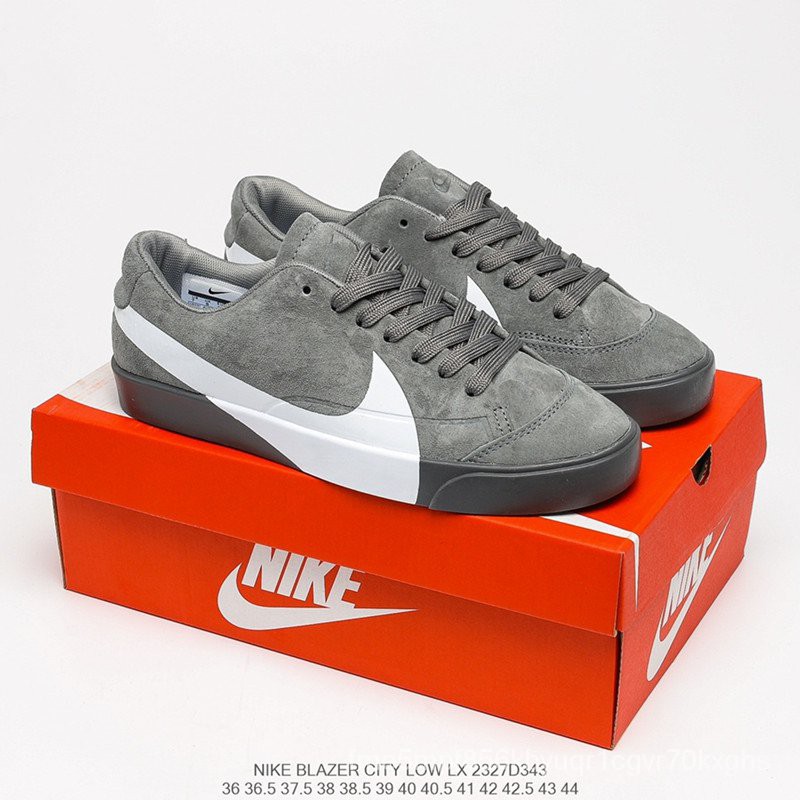 Nike Blazer City Low LX big hook black and low-top fashion all-match casual shoes | Shopee Thailand
