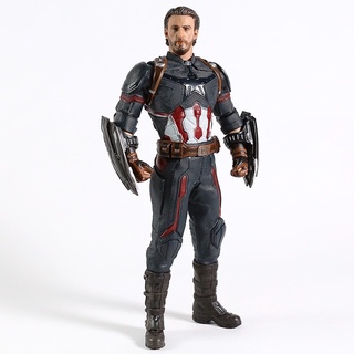 Captain America Crazy Toys Marvel Avengers 1/6 PVC Figure 30 cm &amp; Captain Americas Shield Necklet