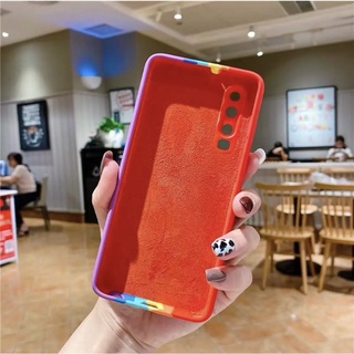 รุ่นใหม่ !!! Case Xiaomi Redmi 9T รุ่นเสี่ยวมี่ งานกำมะหยี่สายรุ้ง เคสสายรุ้งไล่โทนสีนิ่ม Redmi9t ส่งจากไทย