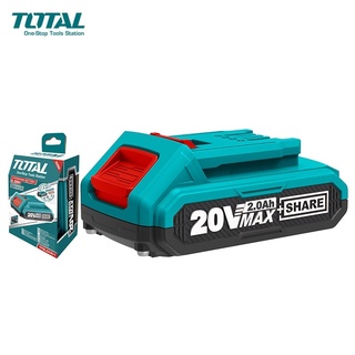 TOTAL แบตเตอรี่ ลิเธียมไออน 20V 2.0An. รุ่นTFBLI20011 Lithium-Ion Battery Pack โททอล เครื่องมือไร้สาย (P20S)ได้ทุกรุ่น B