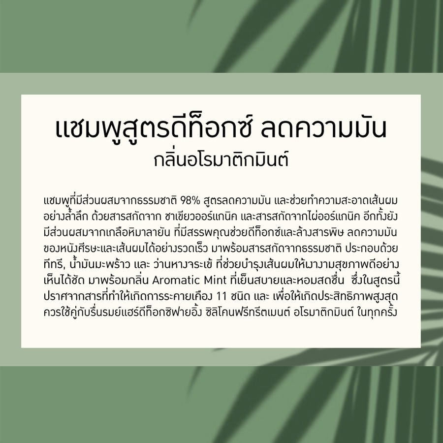[1แถม1] Reunrom แฮร์ดีท็อกซิฟายอิ้งซิลิโคนฟรีแชมพู 500ml สูตรดีท็อกซ์หนังศรีษะ ช่วยดูดซับสารเคมี แชมพู - รูปที่ 3