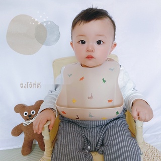 หมวกแชมพูเด็ก┇☼☞mushie bib with the same super soft silicone baby and child bib baby feeding สกปรก- ป้องกันเสื้อผ้ากันน้