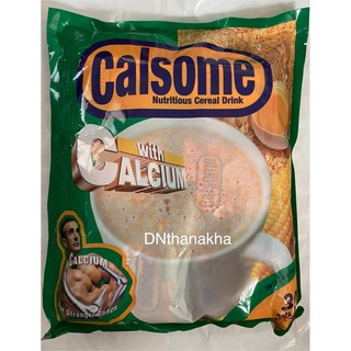 (มีเก็บปลายทาง)(1 ห่อใหญ่)เครื่องดื่มซีเรียล ยี่ห้อ Calsome (Cereal Drink) ซีเรียสสำเร็จรูปพร้อมชง (นักกล้าม 1 ห่อ)