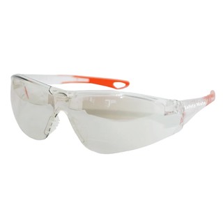 Safety Mate แว่นตานิรภัย Safety Glasses รุ่น 09062 (Clear Silver Mirror) - ขาส้ม