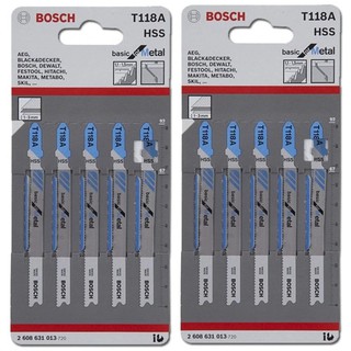 Bosch ใบเลื่อยจิ๊กซอว์ T118A - 10 ใบ  