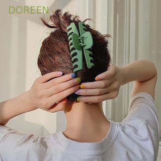 DOREEN กิ๊บหนีบผม พลาสติก สีพื้น ขนาดใหญ่ สำหรับผู้หญิง