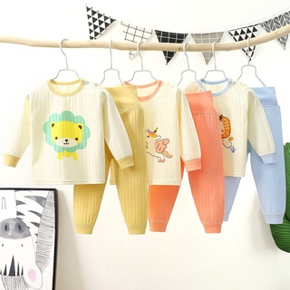 ชุดนอนเด็ก ชุดนอนเด็กเล็ก ปิดพุง แขนยาว ขายาว P4 น่ารัก อายุ 6 เดือน - 3ปี children toddler pajamas 6m - 3years