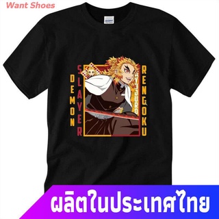 เสื้อยืดแขนสั้น เสื้อ Slayer Rengoku Demon Rengoku Kyojuro เสื้อ Rengoku Anime เสื้อยืด S-5 Xl Popular T-shirts